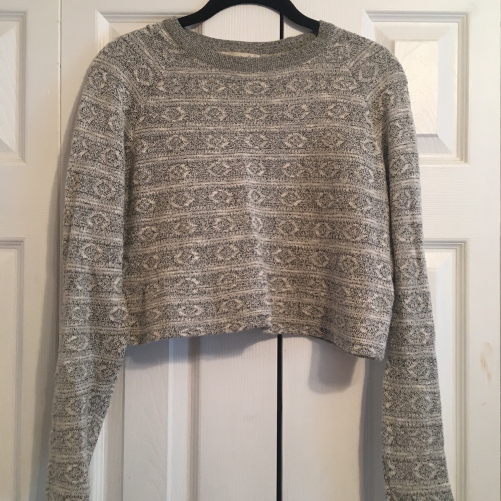 Cropped Grey Sweater